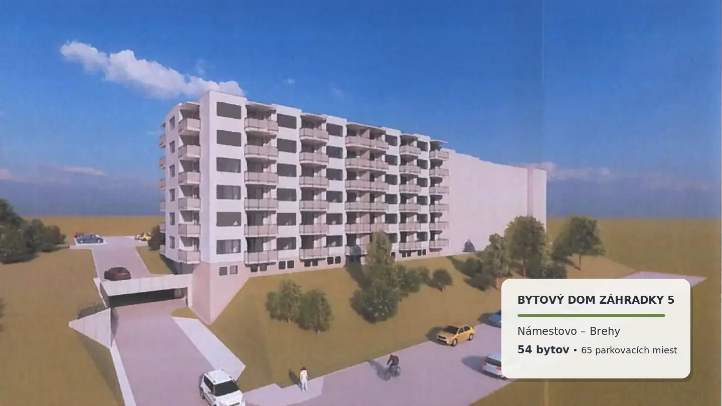 Pohľad na plánovanú bytovú novostavbu pri Severnej ulici v Námestove