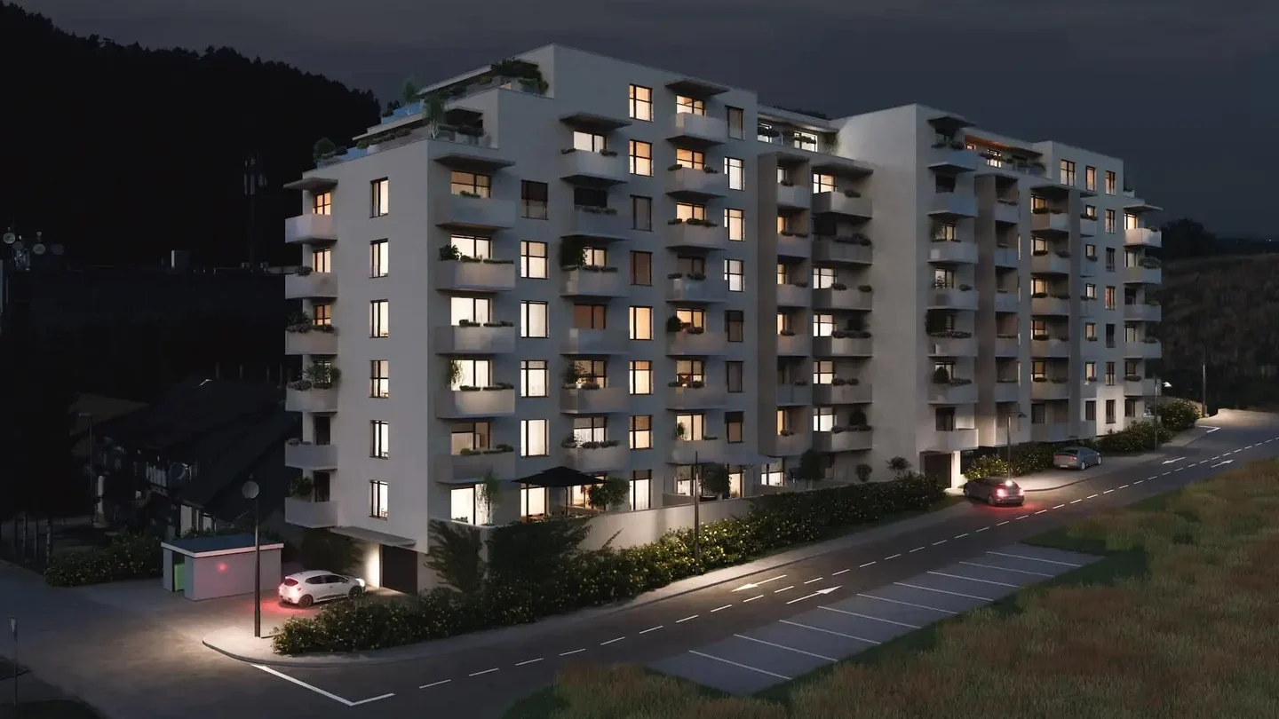 Novostavba Hríby – výstavba bytového domu na Bystrickej ceste v Ružomberku