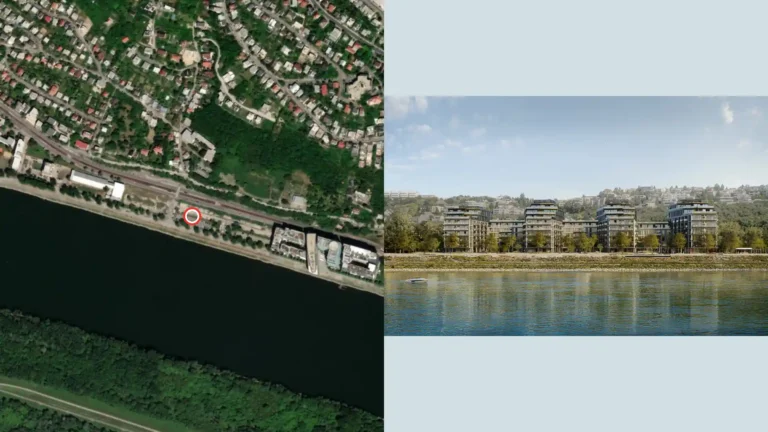 Q v Bratislave: mapa overenej polohy a vizualizácia štvorice domov pri Dunaji