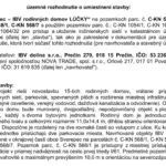 Lúčky – dokumentačný obrázok územného rozhodnutia a opisu domov