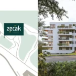 Zečák Boutique Residence v Bratislave: schematická mapa polohy a vizualizácia domu