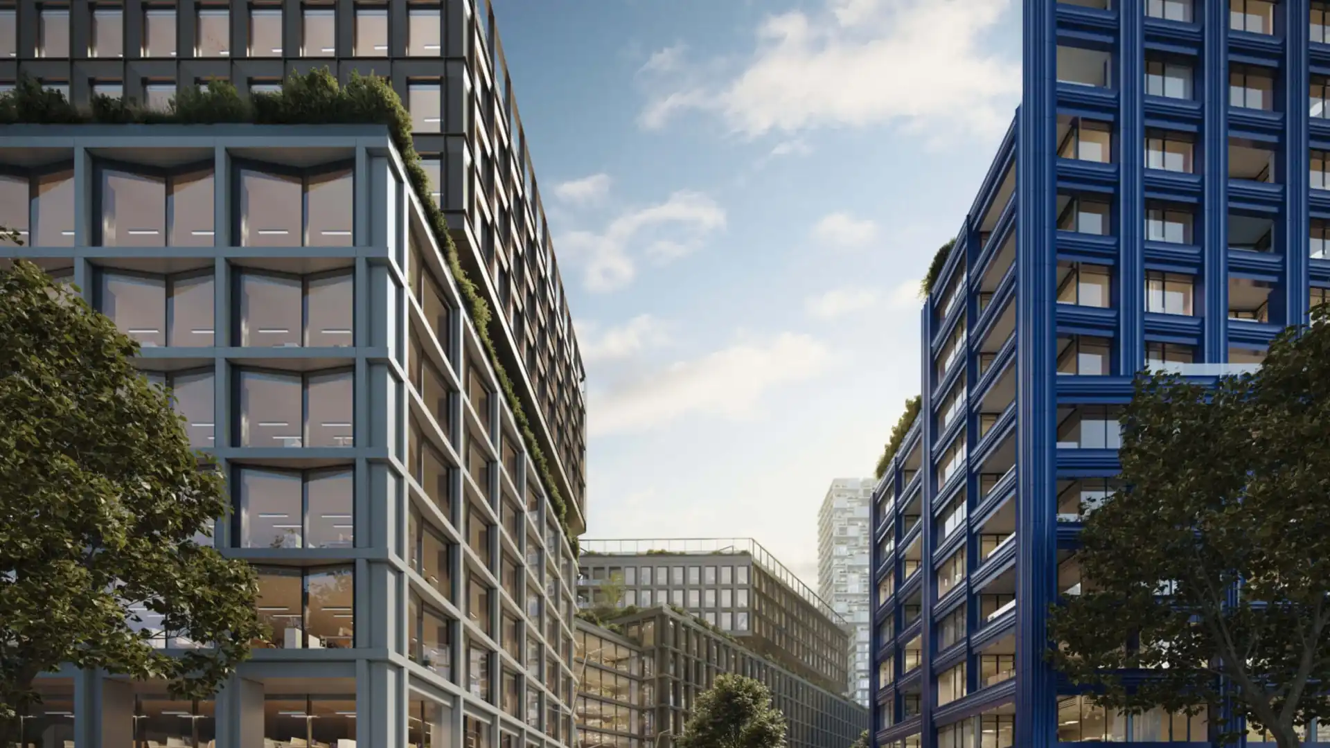 Chalupkova Offices: vizualizácia presklených fasád kancelárskych budov